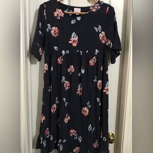 Isabel Maternity by Ingrid & Isabel Floral Midi Dress - Blue and Pink